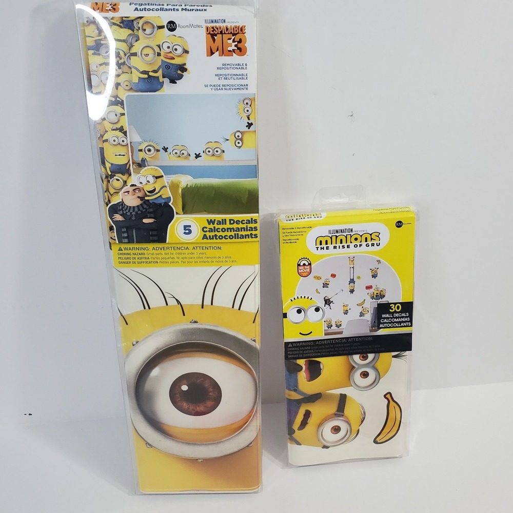 Minions Despicable Me Wall‎ Decals Bundle Lot Of 2